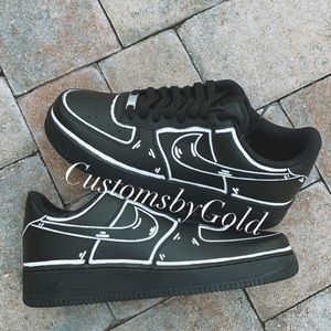 CUSTOMS Nike Air Force 1 Cartoon Pop Art s…